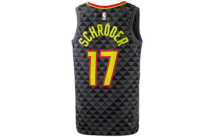 Nike NBA Sports Basketball Jersey/Vest SW Fan Edition Atlanta Hawks Schroeder No. 17 Black 864457-014