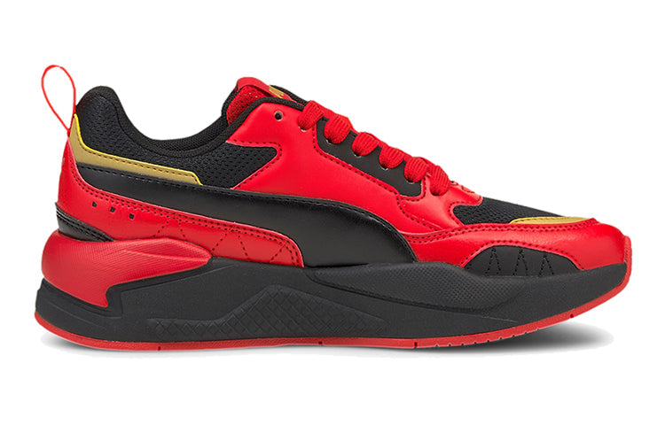 PUMA X-ray 2 Square (Big Kids) Shoes Red/Black/Gold 374190-09
