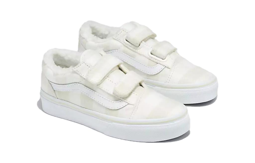 (PS) Vans Old Skool V Sherpa 'White Plaid Marshmallow' VN000VHEBPH