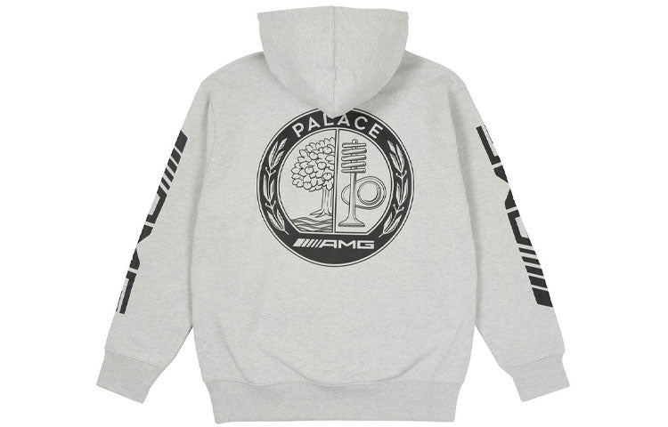 PALACE SS21 x AMG Crossover Hood Grey Marl Triangle Logo Printing Gray P20AMGHD003