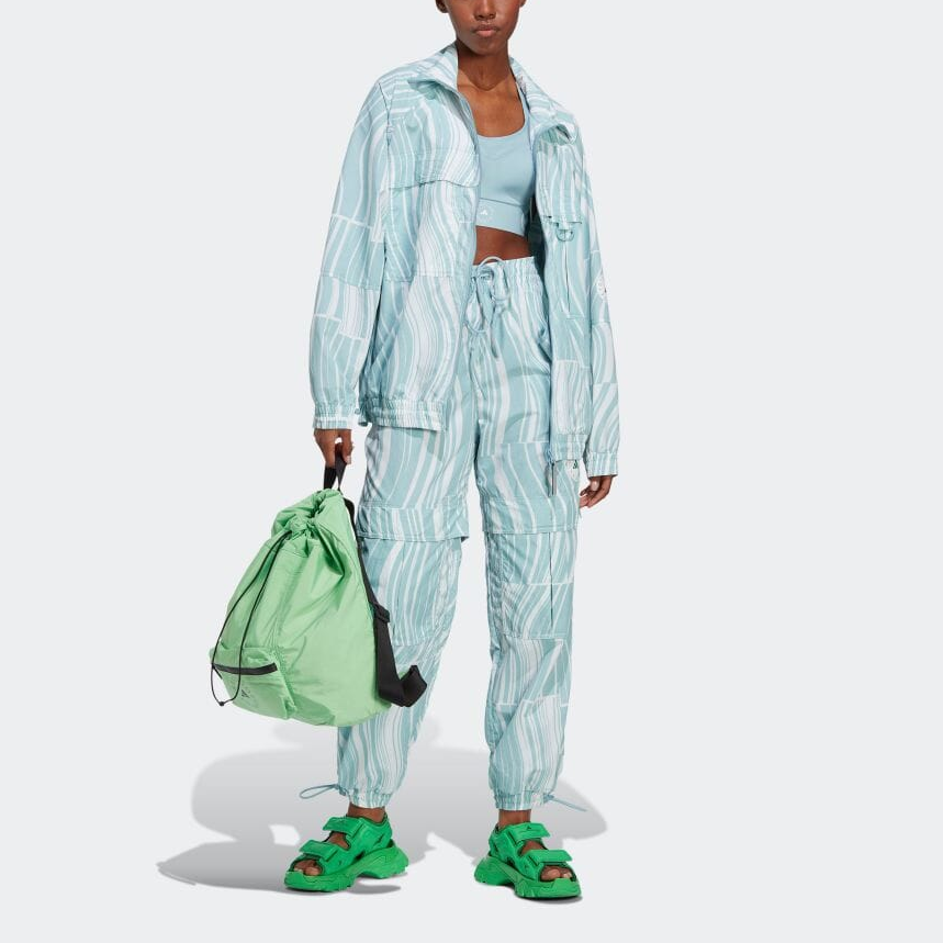 (WMNS) adidas By Stella McCartney Truecasuals Printed Track Pants 'Blue White' HT1103