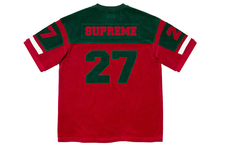 Supreme FW19 Week 8 Velour Football Jersey Tee SUP-FW19-787