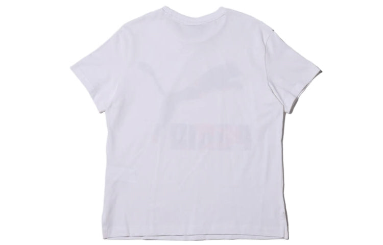 (WMNS) PUMA Classics Logo Tee Cotton Large logo Short Sleeve White 579047-82