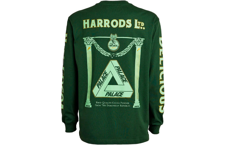 Palace x Harrods Christmas Capsule Long Sleeve Tee 'Green' PAL-FW21-386