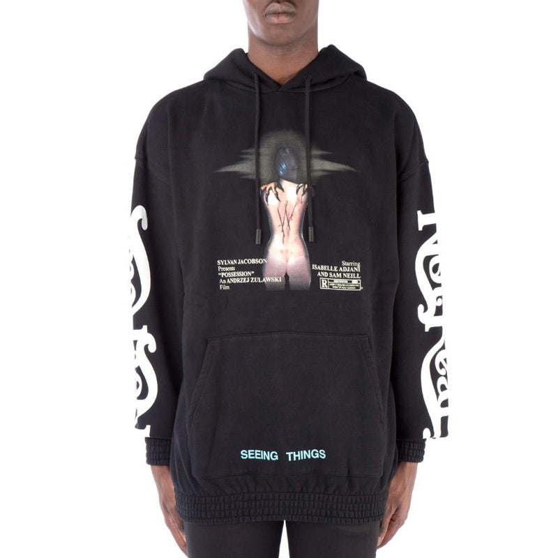 Off-White Printing Long Sleeves hooded Sports Slim Fit Version Black 0MBB009F171920561088