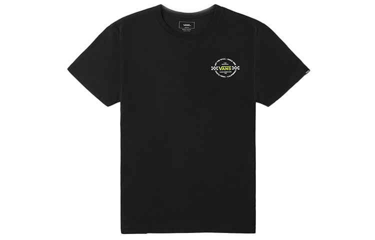 Vans Logo Short Sleeve Couple Style Black VN0A4P4XBLK1