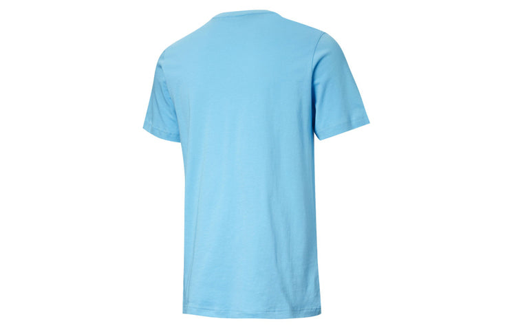 PUMA Celebration Graphic Alphabet Large Logo Printing Short Sleeve Blue 586040-36