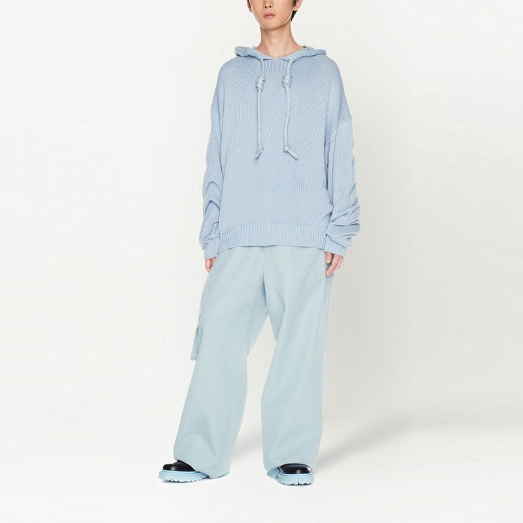 Off White 3d Diag Knit Hoodie 'Pale Blue' OMHU002S23KNI0014141