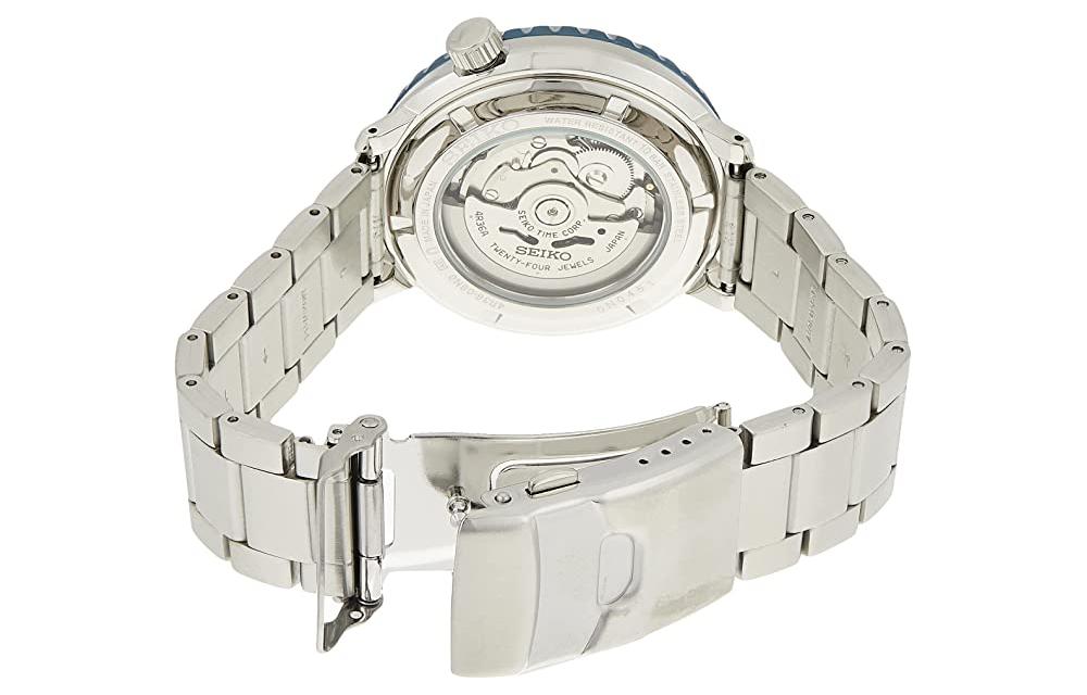 Men's SEIKO No. 5 Small Steel strip Automatic Mechanical Watch Blue SRPC63J1
