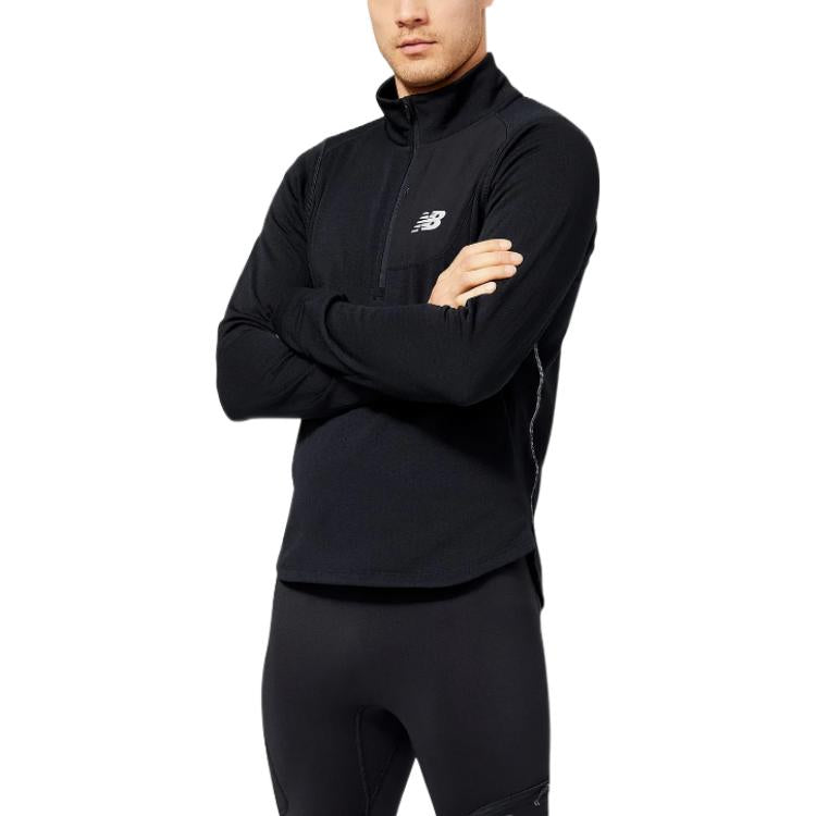 New Balance Heat Grid Half Zip Top Asia Sizing 'Black' MT23252-BK