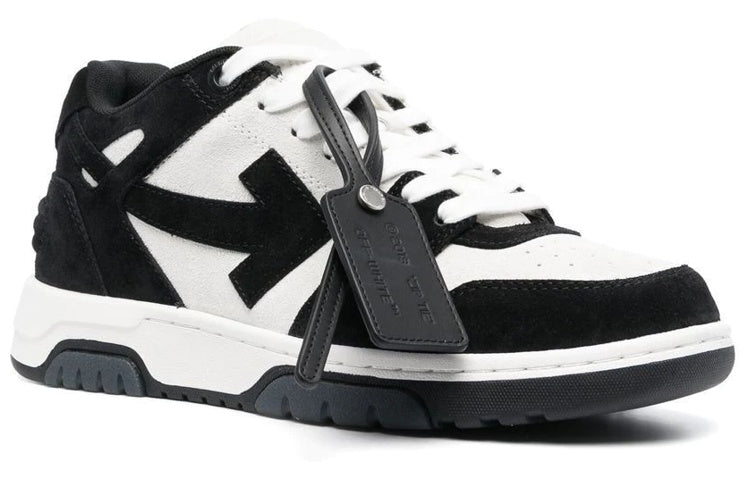 Off-White Out Of Office Low-Top Sneakers 'Black White' OMIA189F22LEA0020110