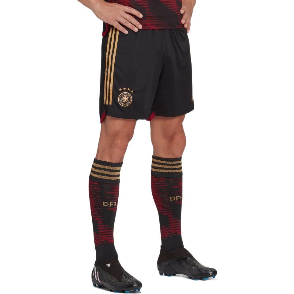 adidas Germany 22 Away Shorts Asia Sizing 'Black' HF1698