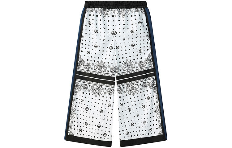 (WMNS) FILA Printing Woven Trousers White F11W123802F-WT