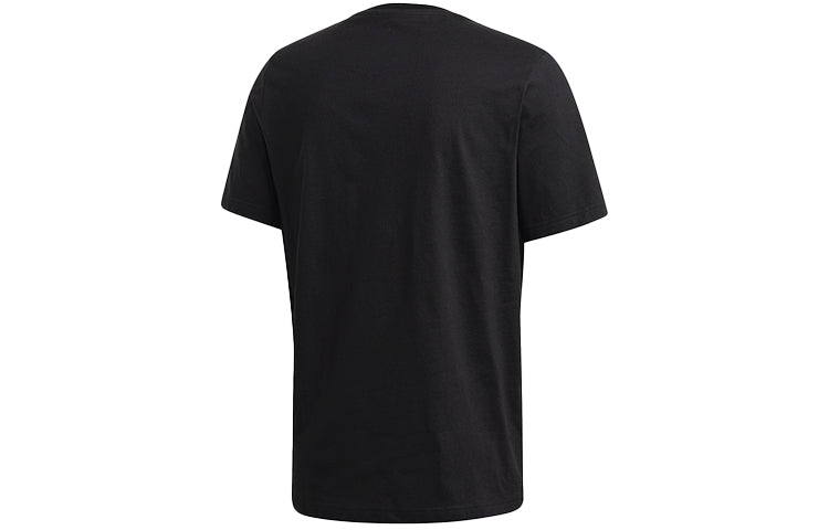 adidas originals Logo Ss Tee Solid Color Sports Round Neck Short Sleeve Black FK9985