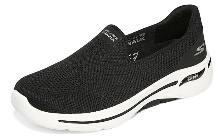 (WMNS) Skechers Go Walk Arch Fit Slip on 'Black' 124483-BLK