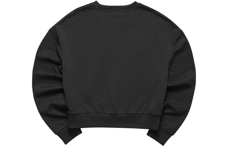 (WMNS) Skechers Smile Graphic Crew Sweater 'Black Grey Purple' L321W212