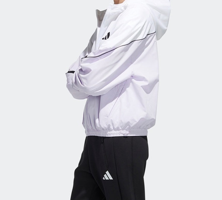 (WMNS) adidas Wb Color Hooded Zipper Tatting Jacket White FM9322