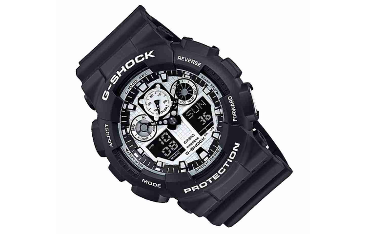 CASIO G-Shock Analog-Digital 'Black' GA-100BW-1A