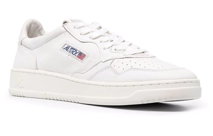 Autry Medalist Low Solid Goatskin 'Optic White' AULM-SG07
