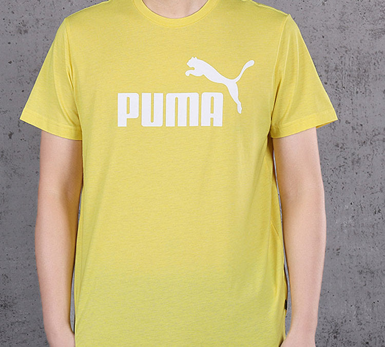 PUMA White Large Logo Short Sleeve Yellow 853756-67