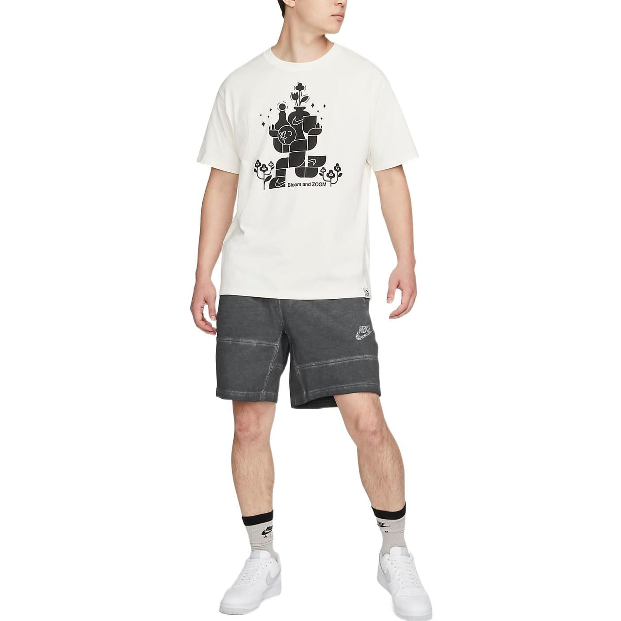 Men's Nike SS22 Casual Splicing Pocket Gray Straight Shorts DM5623-060