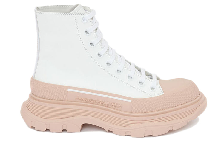 (WMNS) Alexander McQueen Tread Slick Boot 'White Pink' 633900WHYK39402