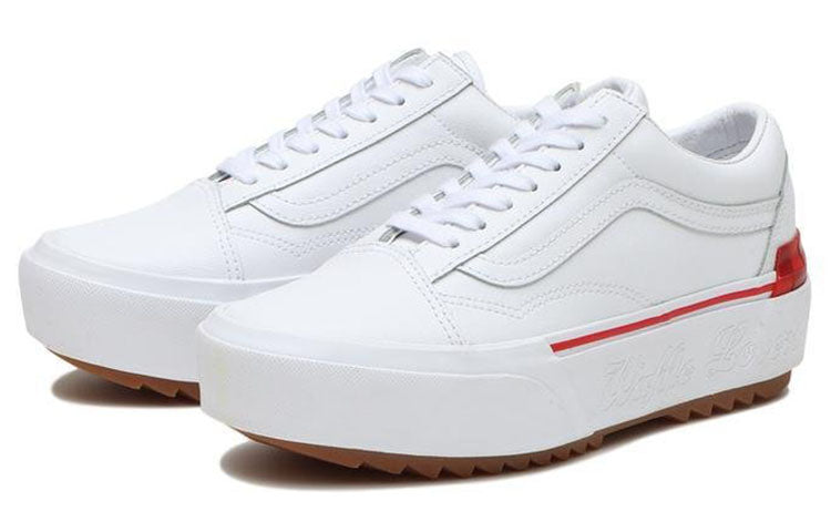 Vans Old Skool Stacked Ayakkabi 'White Red' VN0A4U15B0N