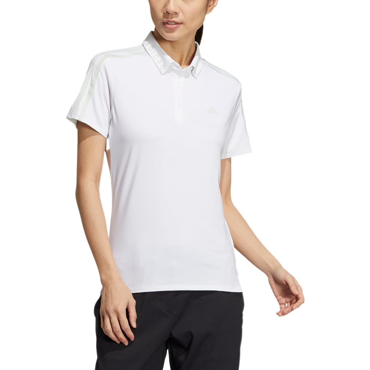 (WMNS) adidas AEROREADY 3-Stripes Polo Shirt Asia Sizing 'White' HG8284