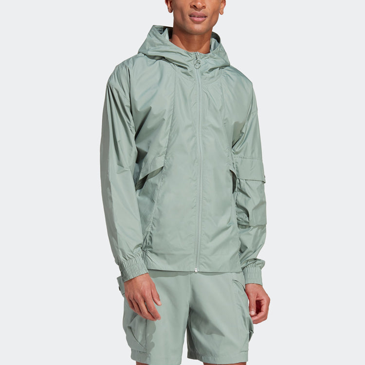 adidas City Escape Windbreaker Jacket 'Silver Green' IC6732