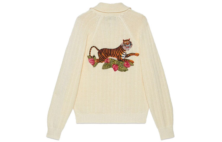 Gucci Gucci Tiger Knit Sweater With Patch 'Ivory' 686071-XKB8Q-9733