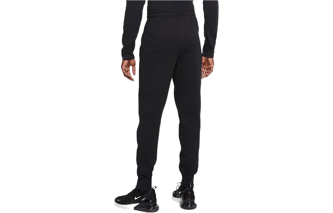 Men's Nike Solid Color Logo Fleece Lined Bundle Feet Black Sports Pants/Trousers/Joggers CK9379-010
