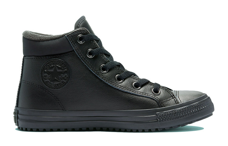 (GS) Converse Chuck Taylor All Star PC Boot Faux Leather High 'Triple Black' 669854C