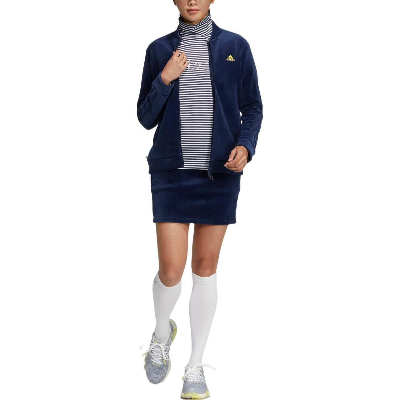 (WMNS) adidas 3-Stripe Two-Piece Long Sleeve Suit Asia Sizing 'Navy' HG8262