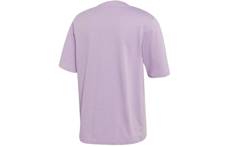 adidas originals Round Neck Pullover Short Sleeve Purple DV1561