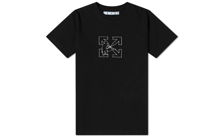 Off-White FW20 Worker Embroidered Short Sleeve OMAA027E20JER0031001