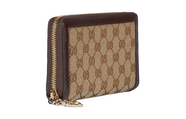 (WMNS) Gucci Luce Zip Around Wallet 'Beige Ebony Canvas' 790035-FADHW-9742