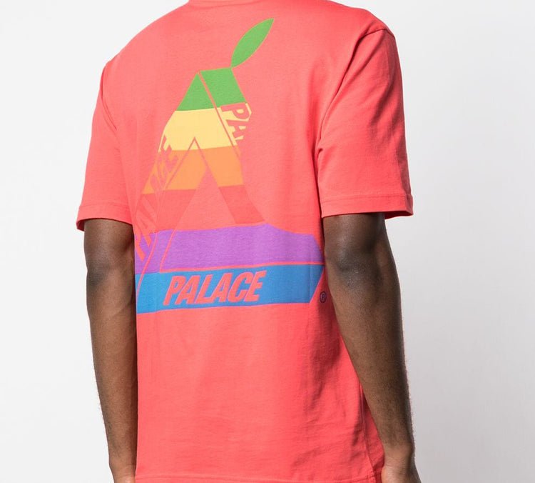 PALACE Jobsworth T-Shirt Creative Apple Printing Short Sleeve Unisex Red P16TS049