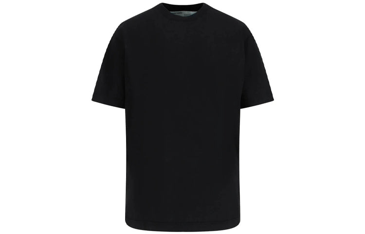 (WMNS) Off-White Cotton Short Sleeve Black OWAA049R20F291251010