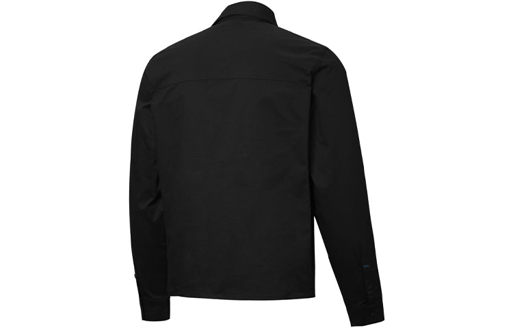PUMA lapel Casual Zipper Woven Jacket Black 532186-01