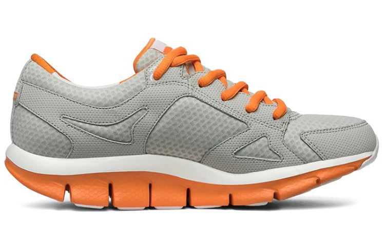 (WMNS) Skechers Liv Running Shoes Gray/Orange/White 12473-LGOR