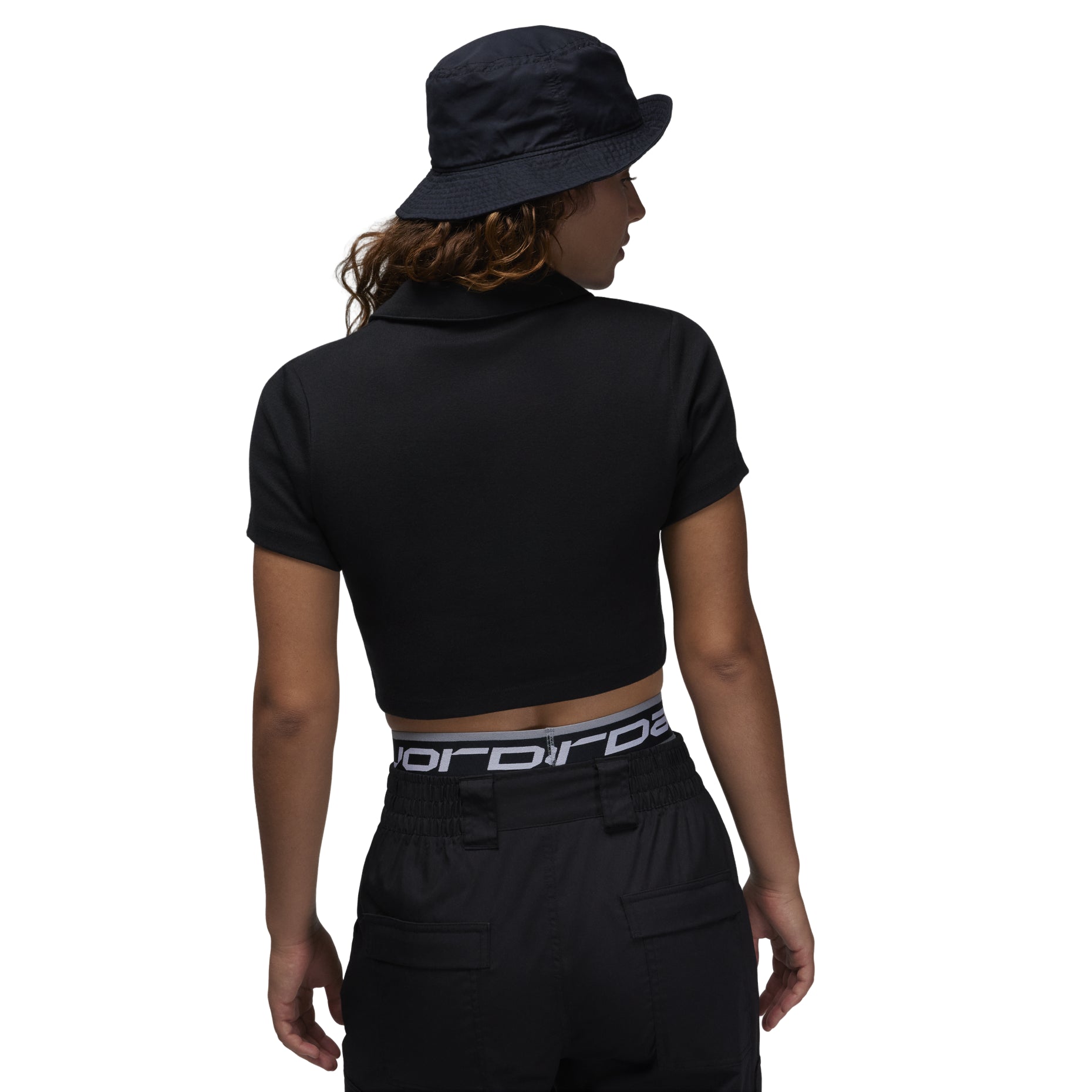 (WMNS) Air Jordan Short-Sleeve Knit Top 'Black' FN5397-010