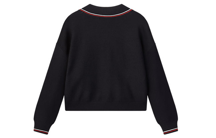 (WMNS) FILA Logo Knit Cardigan Legendary Blue F11W031402F-NV