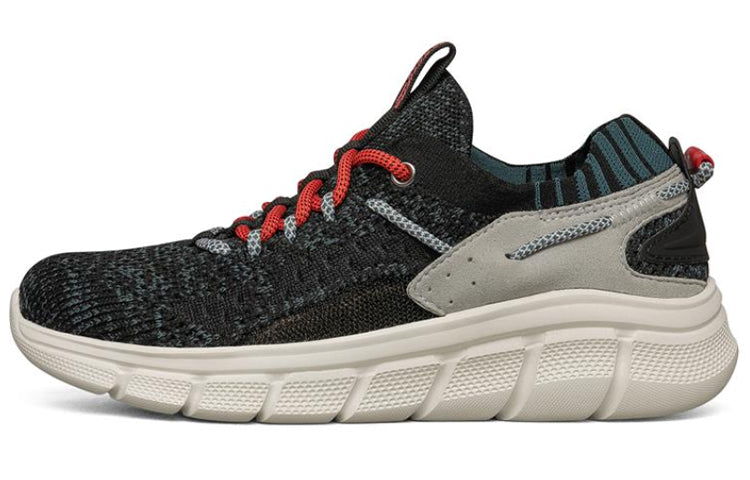 (WMNS) Skechers Bobs B Flex Running Shoes Black/White/Grey 117115-BLK