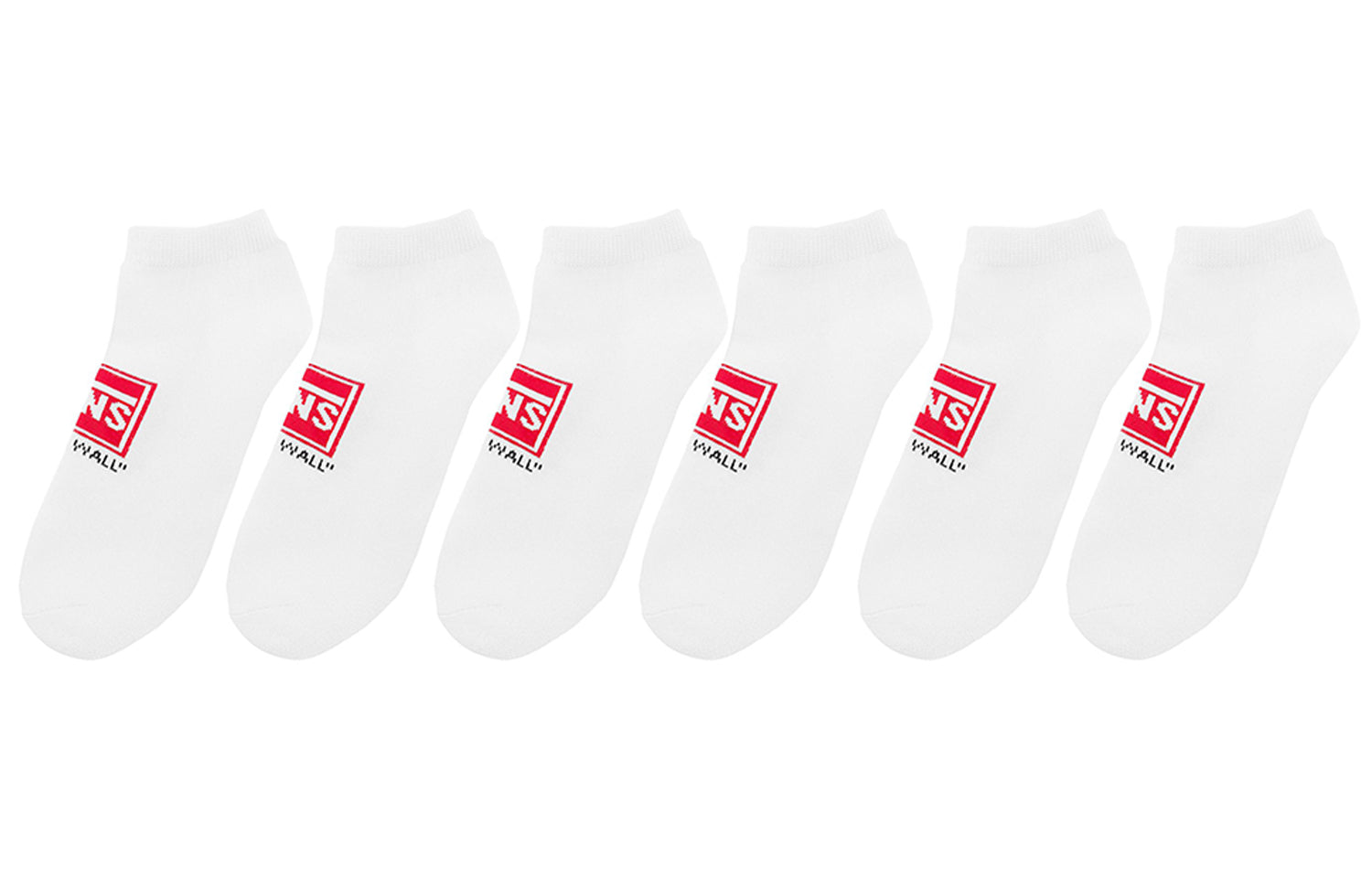 Vans Red Light Super No Show Socks 'White Red' VN0A4RB3WHT