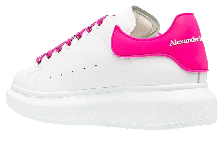 (WMNS) Alexander McQueen Oversized Sneaker 'White Shock Pink' 621056WHXMT9375