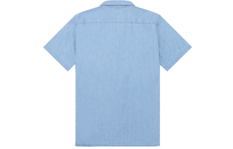 Men's Levis lapel Button Denim Short Sleeve Shirt Denim 21976-0012