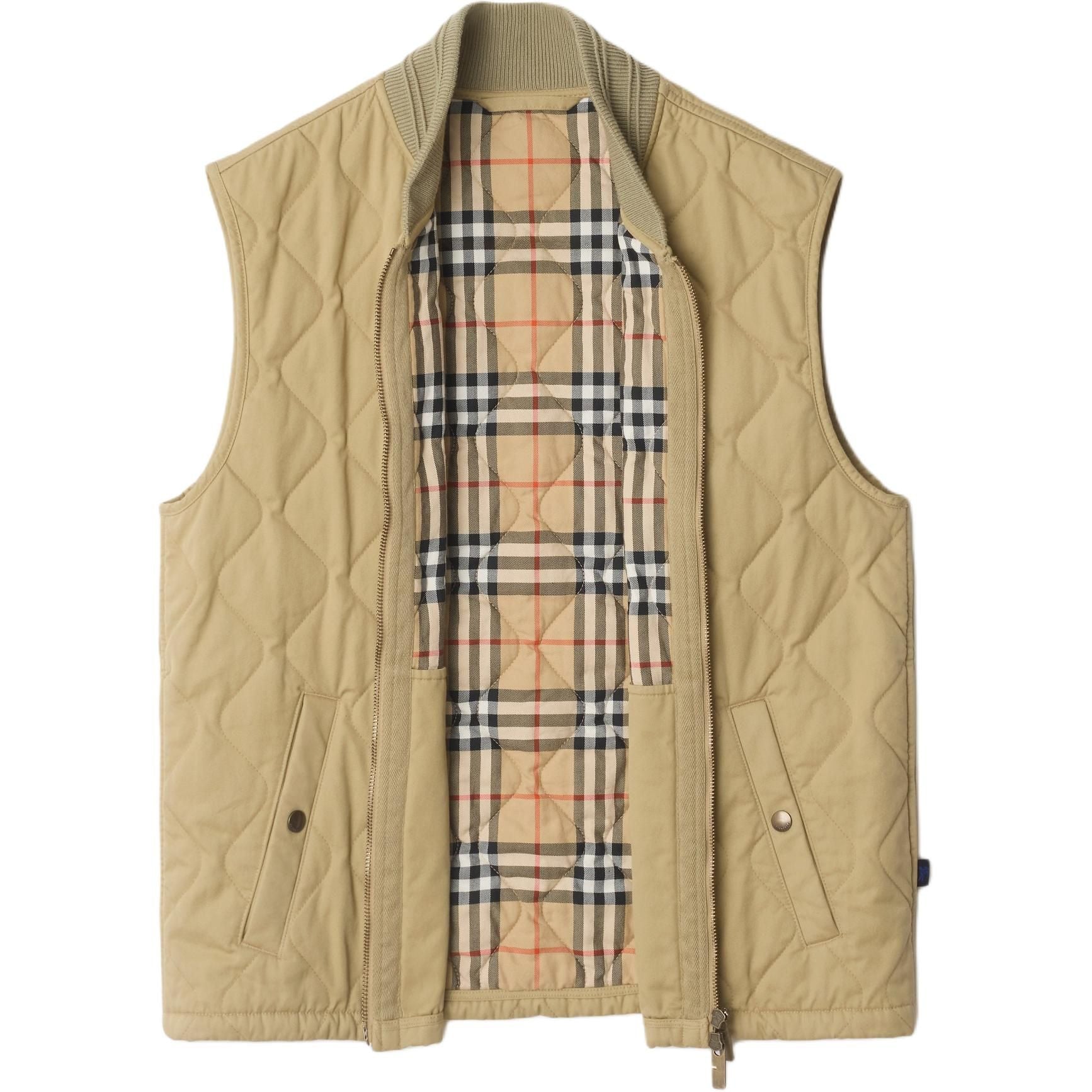 Burberry 25 Quilted Gabardine Gilet 'Beige' 81101811