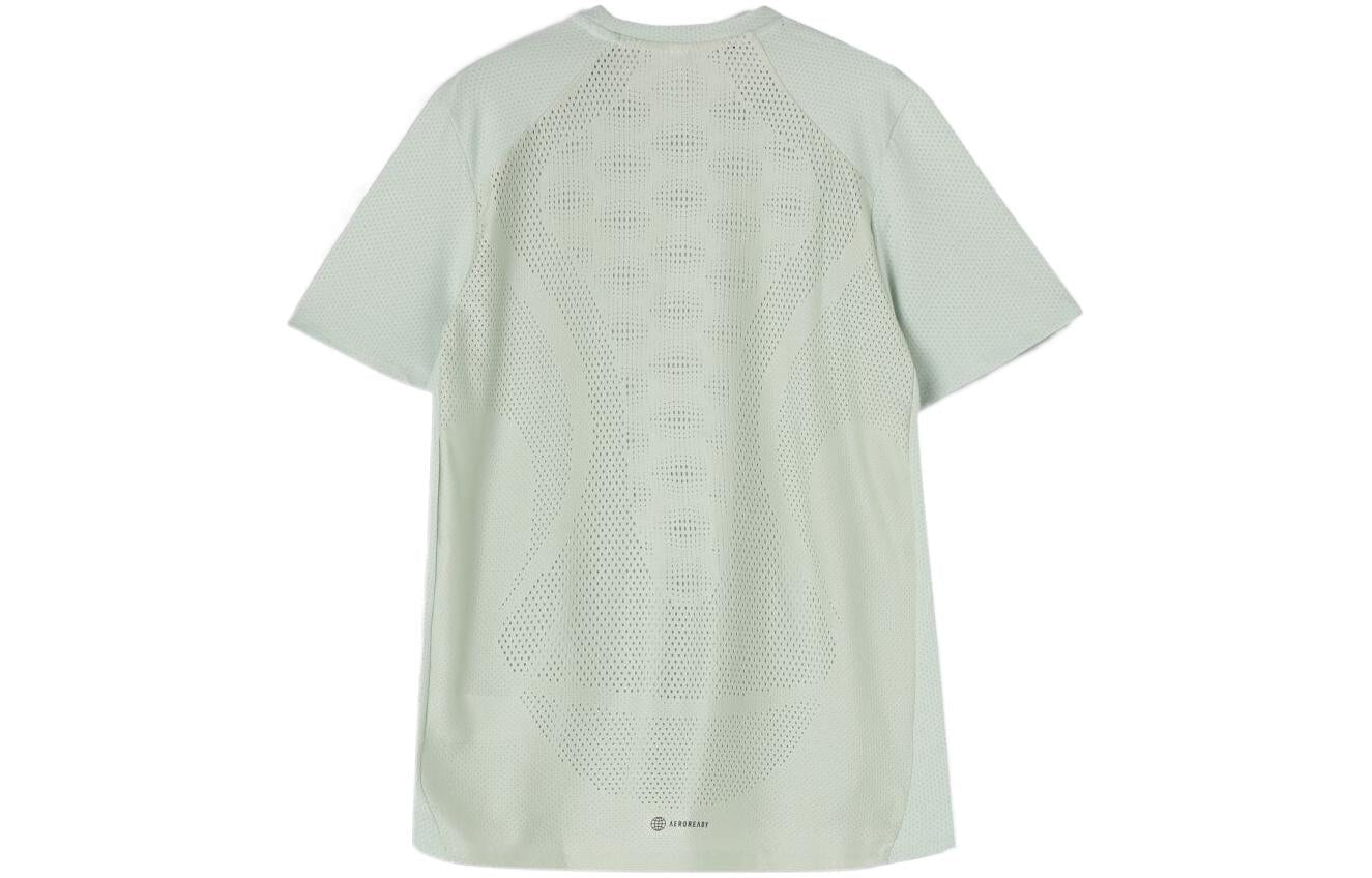 Men's adidas Fitness Training Breathable Short Sleeve Mint Green T-Shirt HP1933