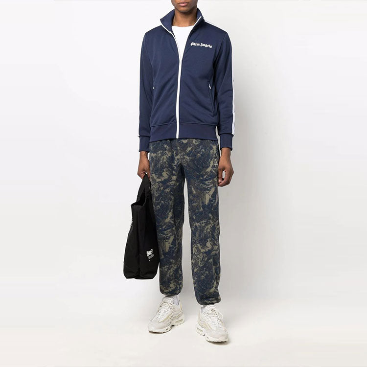 Palm Angels SS22 Classic Track Jacket 'Navy Blue White' PMBD001C99FAB0014601