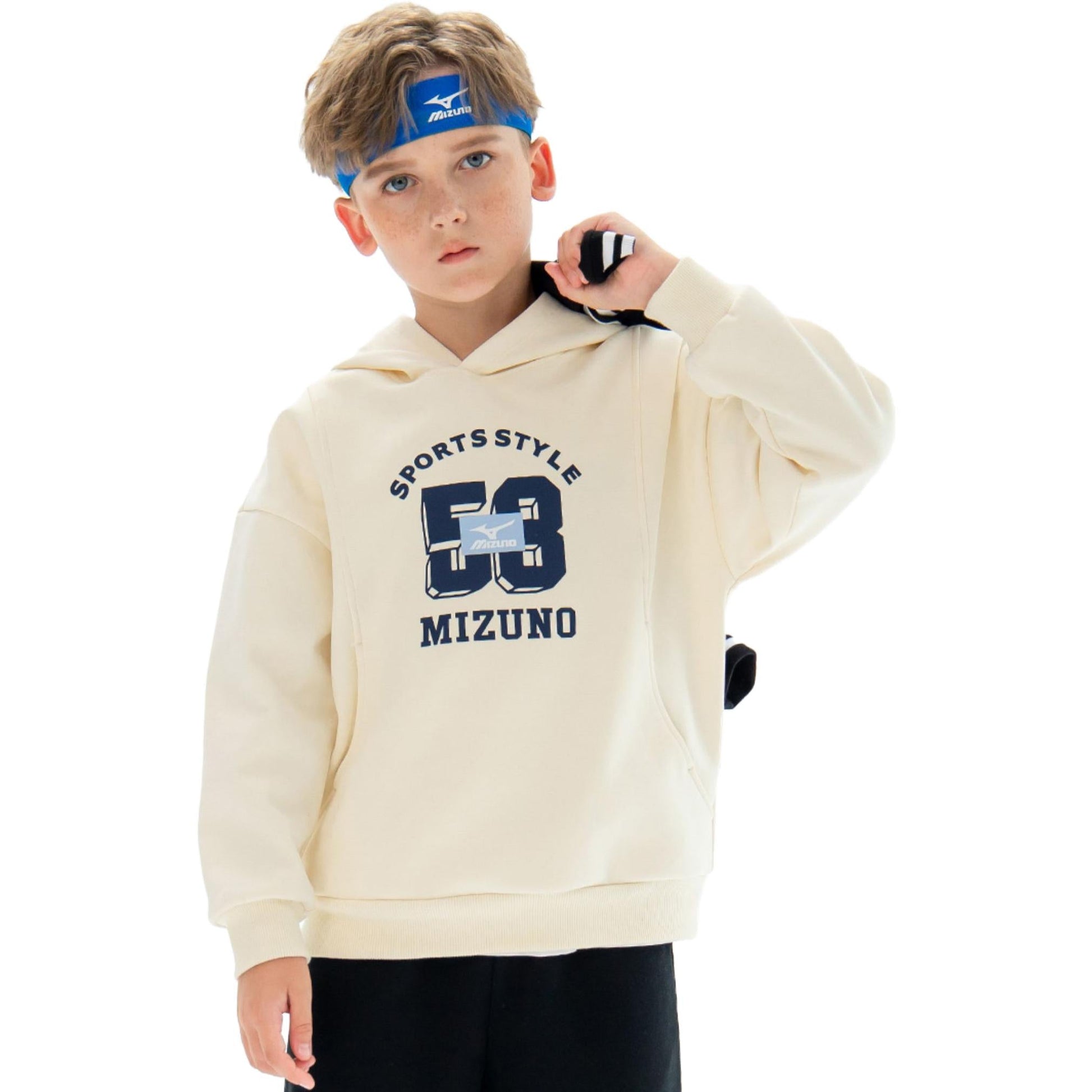 (GS) Mizuno Casual Hoodie 'Beige' WY2176